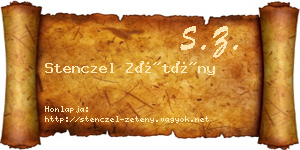 Stenczel Zétény névjegykártya
